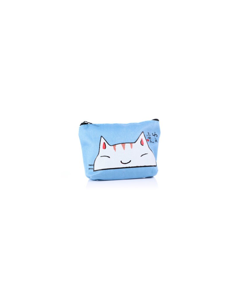 monedero gato azul