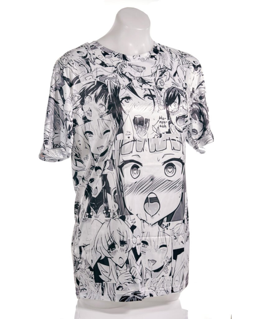 camiseta estampada ahegao