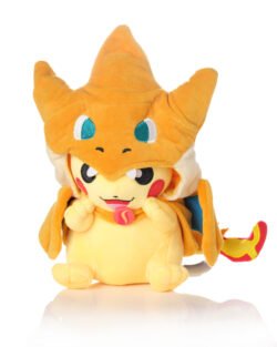 peluche pokemon pikachu con disfraz charizard