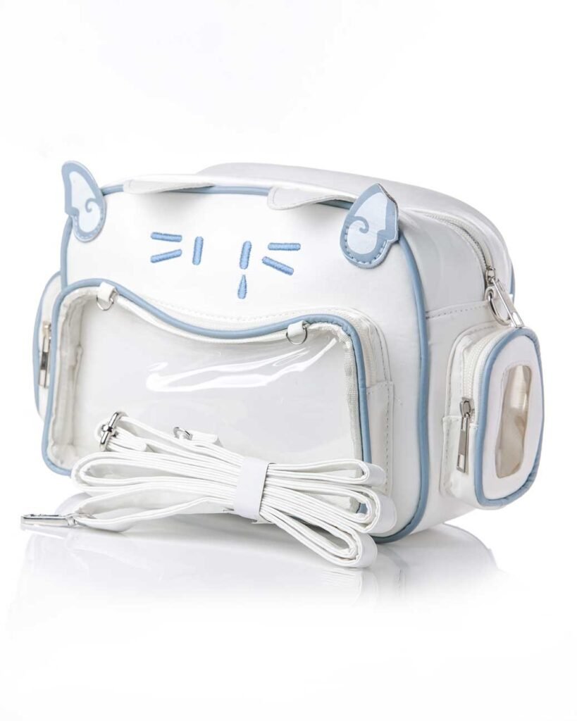 bolso blanco gato