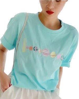 camiseta bordada planetas