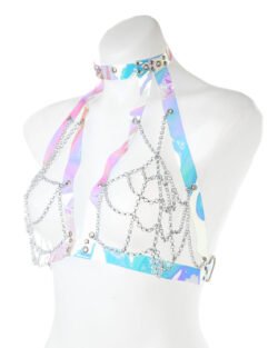 arnes erotico pecho mujer cadena telaraña