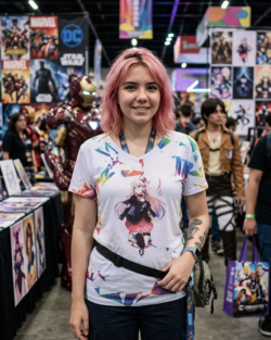 camiseta estampada anime mujer