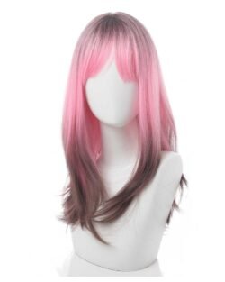 peluca degrada rosa y negro